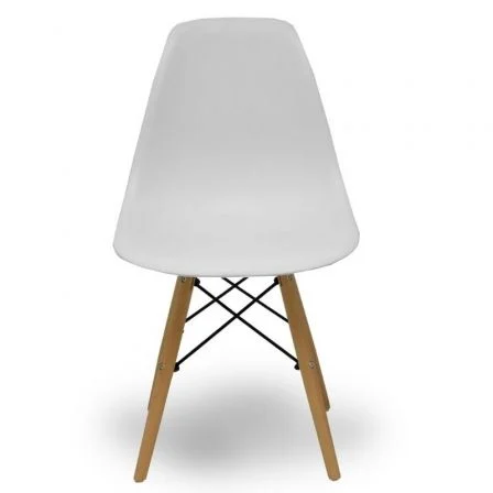 FORÖL Silla Priego Blanco Pack de 4 Sin Brazos